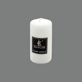 White Pillar Candle(5*10CM) - simple and sleek design, perfect for home use and events.